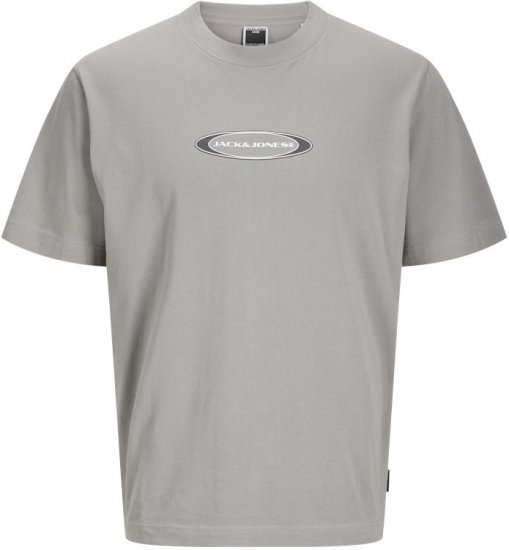 Jack & Jones Pacer Branding Print T-Shirt Grey - Trička - Trička nadměrné velikosti - 2XL-14XL