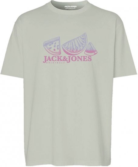 Jack & Jones Split Gradient Crew Neck T-Shirt Green - Trička - Trička nadměrné velikosti - 2XL-14XL