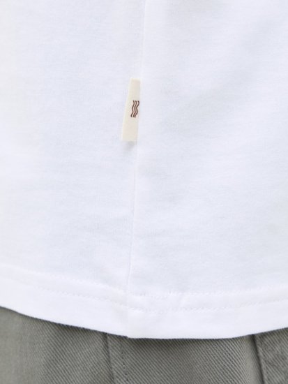 Jack & Jones Vira Branding Crew Neck T-Shirt Bright White - Trička - Trička nadměrné velikosti - 2XL-14XL