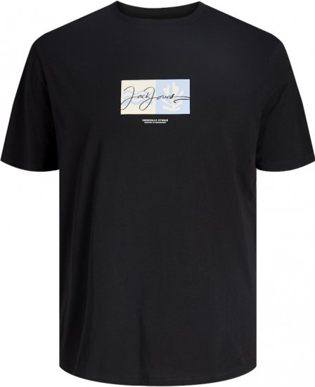 Jack & Jones Canggu Crew Neck T-Shirt Black - Trička - Trička nadměrné velikosti - 2XL-14XL