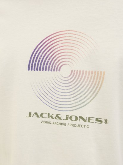 Jack & Jones Calma Crew Neck T-Shirt Sweet Corn - Trička - Trička nadměrné velikosti - 2XL-14XL