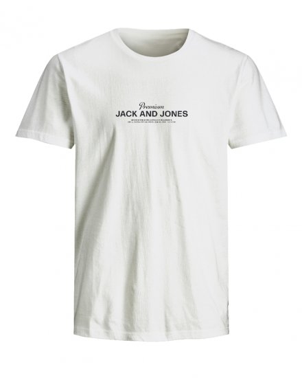 Jack & Jones Ferris Crew Neck T-Shirt Bright White - Trička - Trička nadměrné velikosti - 2XL-14XL