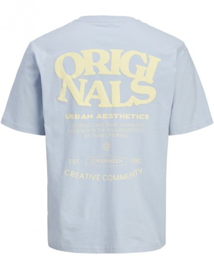Jack & Jones Tavira Type Crew Neck T-Shirt Skyway - Trička - Trička nadměrné velikosti - 2XL-14XL