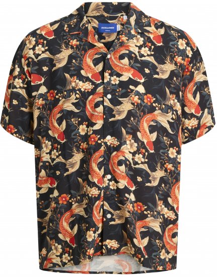 Jack & Jones Tokyo vzorovaná havajská košile tmavě hnědá - Košile - Košile 2XL-10XL