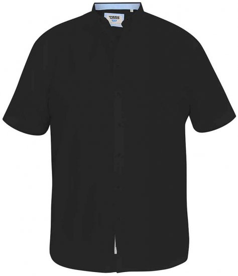 D555 James Short Sleeve Oxford Shirt Black - Košile - Košile 2XL-10XL