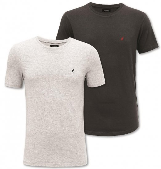 Kangol Jetta T-shirt Black/Grey 2-pack - Trička - Trička nadměrné velikosti - 2XL-14XL