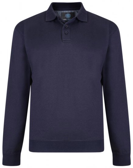 Kam Jeans Collar Sweatshirt Navy - Mikiny & mikiny s kapucí - Mikiny & Mikiny s kapucí 2XL-12XL