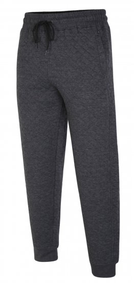 Kam Jeans 238 Quilted Jersey Joggers Charcoal - Tepláky & kraťasy - Tepláky a Teplákové Kraťasy 2XL-12XL