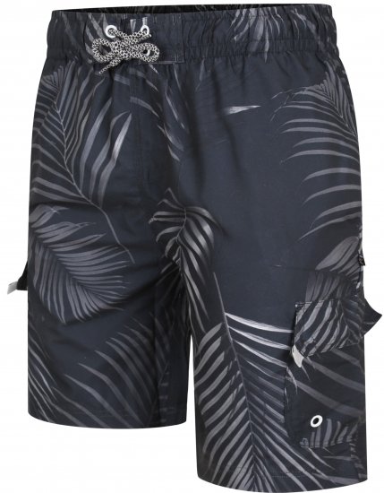 Kam Jeans 3002 Leaf Print Cargo Swimshorts - Spodní prádlo - Spodní Prádlo Nadměrné Velikosti 2XL-8XL