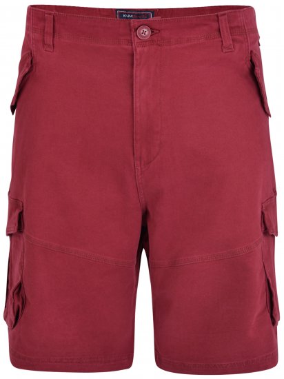 Kam Jeans 320 Cargoshorts Burgundy - Šortky - Šortky Nadměrné Velikosti W40-W60