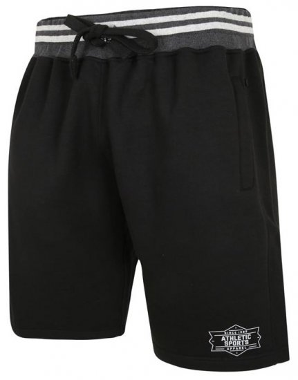 Kam Jeans 3301 Athletic Sports Jog Shorts Black - Tepláky & kraťasy - Tepláky a Teplákové Kraťasy 2XL-12XL