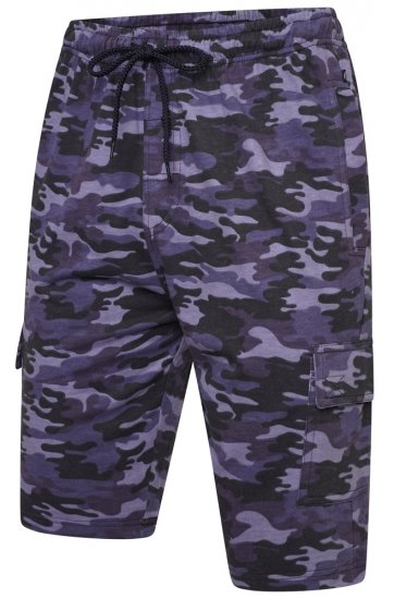 Kam Jeans 3306 Cargo Camo Lounge Shorts Navy - Tepláky & kraťasy - Tepláky a Teplákové Kraťasy 2XL-12XL