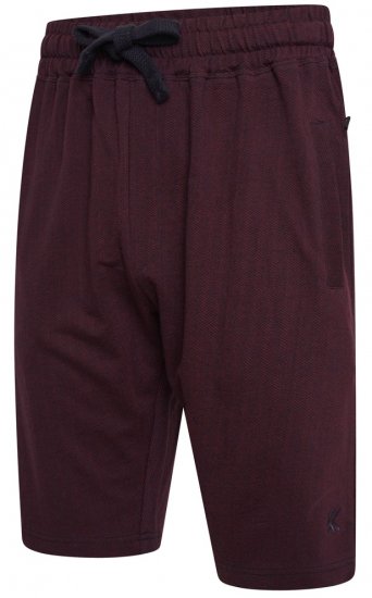 Kam Jeans 3307 Terry Herringbone Sweatshorts Burgundy - Tepláky & kraťasy - Tepláky a Teplákové Kraťasy 2XL-12XL