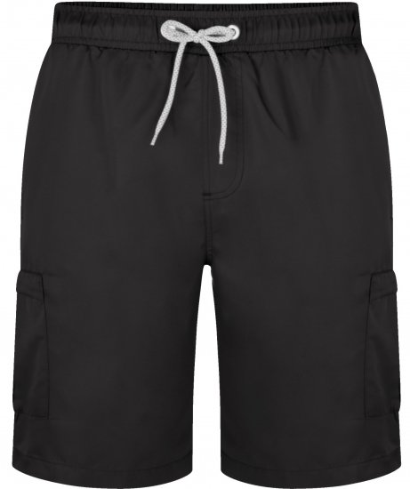 Kam Jeans 334 Cargo Swim Shorts Black - Spodní prádlo - Spodní Prádlo Nadměrné Velikosti 2XL-8XL