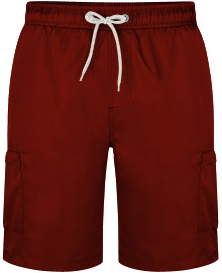 Kam Jeans 334 Cargo Swim Shorts Burgundy - Spodní prádlo - Spodní Prádlo Nadměrné Velikosti 2XL-8XL