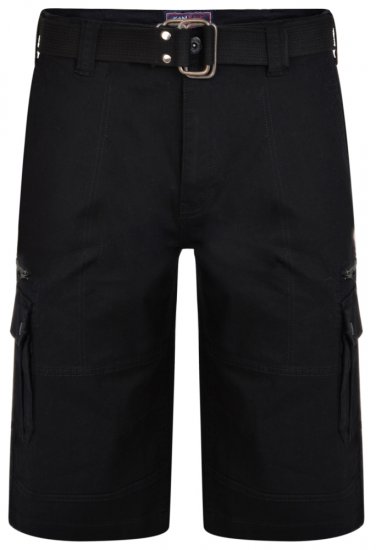 Kam Jeans 343 Cargoshorts Black - Šortky - Šortky Nadměrné Velikosti W40-W60