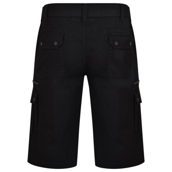 Kam Jeans 343 Cargoshorts Black - Šortky - Šortky Nadměrné Velikosti W40-W60