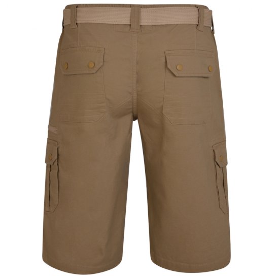 Kam Jeans 343 Cargoshorts Sand - Šortky - Šortky Nadměrné Velikosti W40-W60