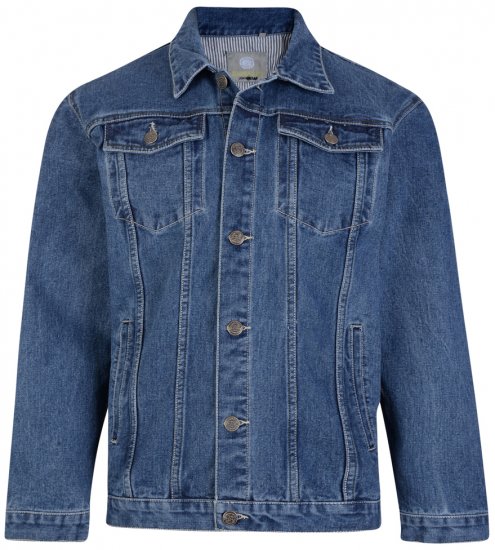 Kam Jeans Western Denim Jacket Blue - Bundy - Bundy Nadměrné Velikosti - 2XL-8XL