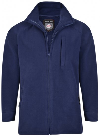 Kam Jeans 437 Fleece Jacket Navy - Mikiny & mikiny s kapucí - Mikiny & Mikiny s kapucí 2XL-12XL
