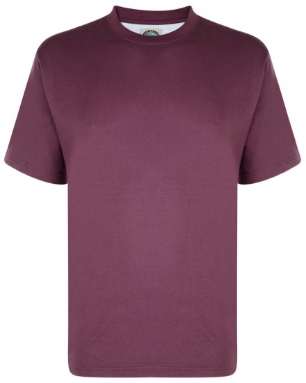 Kam Jeans T-shirt Plum - Trička - Trička nadměrné velikosti - 2XL-14XL