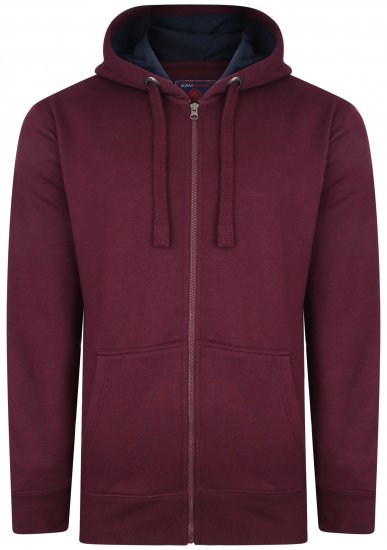 Kam Jeans Hoodie Burgundy - Mikiny & mikiny s kapucí - Mikiny & Mikiny s kapucí 2XL-12XL