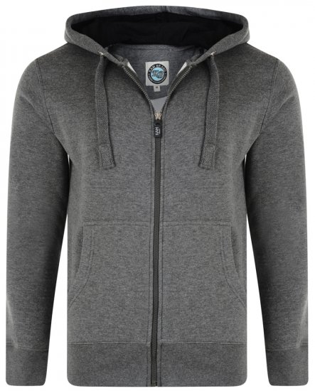 Kam Jeans Hoodie Charcoal TALL SIZES - PÁNSKÉ OBLEČENÍ MT-6XLT - TALL-velikosti