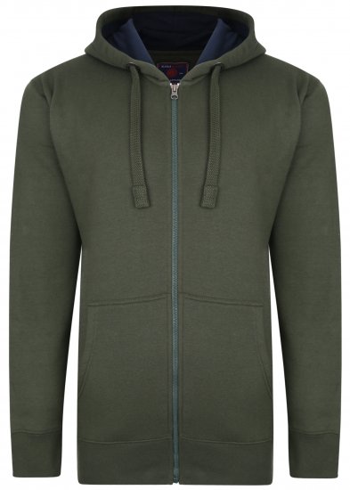 Kam Jeans Hoodie Olive Green - Mikiny & mikiny s kapucí - Mikiny & Mikiny s kapucí 2XL-12XL