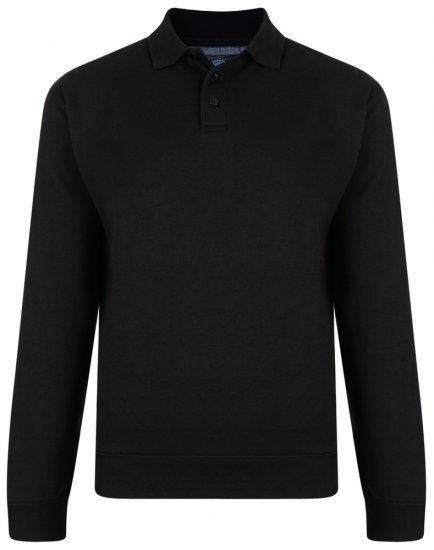 Kam Jeans Collar Sweatshirt Black - Mikiny & mikiny s kapucí - Mikiny & Mikiny s kapucí 2XL-12XL