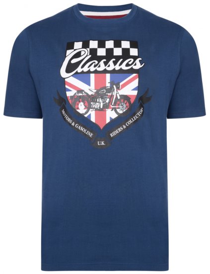 Kam Jeans 5280 T-shirt Navy - Trička - Trička nadměrné velikosti - 2XL-14XL