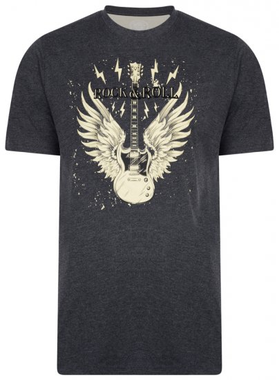 Kam Jeans 5283 T-shirt Charcoal - Trička - Trička nadměrné velikosti - 2XL-14XL