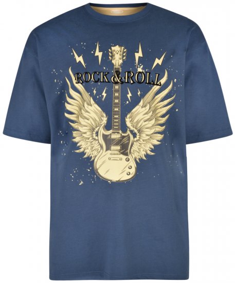 Kam Jeans 5283 T-shirt Navy - Trička - Trička nadměrné velikosti - 2XL-14XL