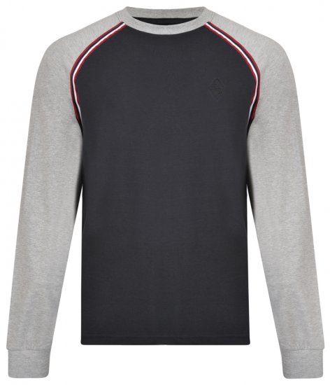 Kam Jeans 5288 Long Sleeve T-shirt Black - Trička - Trička nadměrné velikosti - 2XL-14XL