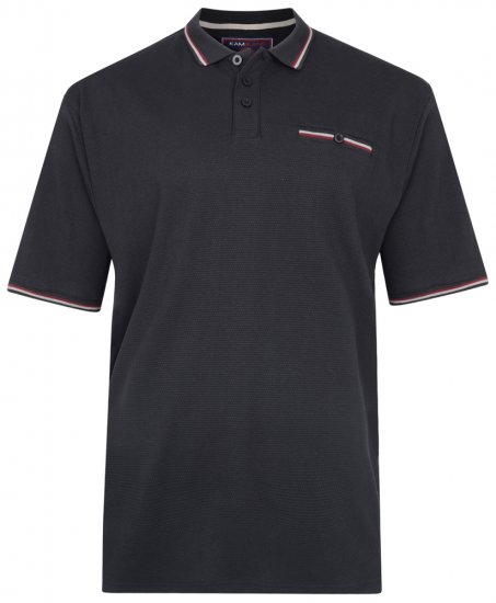Kam Jeans 5291 Polo Black - Polokošile - Polokošile 2XL-8XL - Trička s límečkem 2XL-8XL