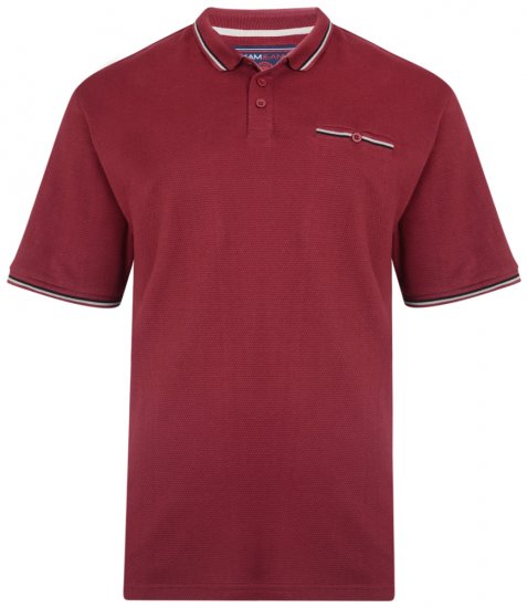 Kam Jeans 5291 Polo Burgundy - Polokošile - Polokošile 2XL-8XL - Trička s límečkem 2XL-8XL