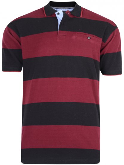 Kam Jeans 5292 Polo Burgundy - Polokošile - Polokošile 2XL-8XL - Trička s límečkem 2XL-8XL