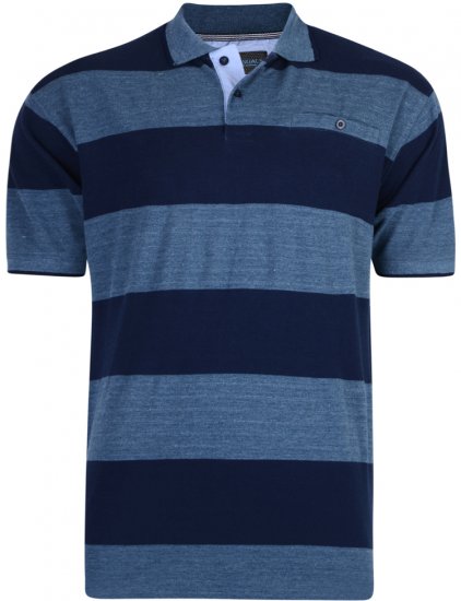 Kam Jeans 5292 Polo Denim Blue - Polokošile - Polokošile 2XL-8XL - Trička s límečkem 2XL-8XL