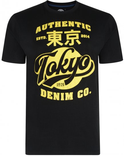 Kam Jeans 5296 T-shirt Black - Trička - Trička nadměrné velikosti - 2XL-14XL