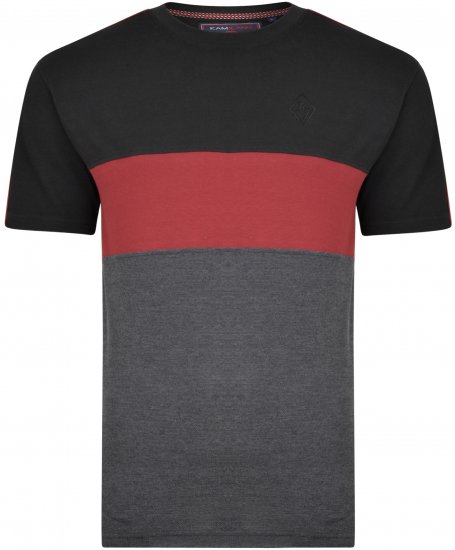 Kam Jeans 5322 T-shirts black - Trička - Trička nadměrné velikosti - 2XL-14XL