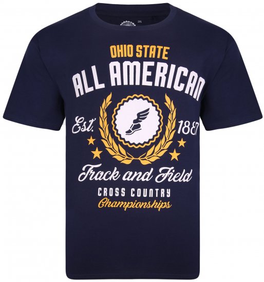 Kam Jeans 5329 Twin pack T-shirt Charcoal/Navy - Trička - Trička nadměrné velikosti - 2XL-14XL