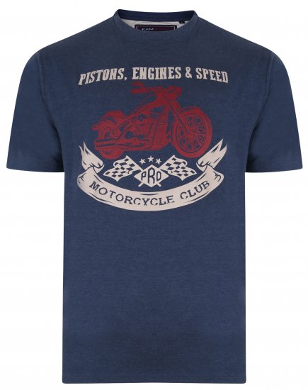 Kam Jeans 5351 Piston Motors Club T-shirt Insignia - Trička - Trička nadměrné velikosti - 2XL-14XL