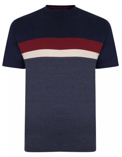 Kam Jeans 5356 Cut&Saw T-shirt Navy - Trička - Trička nadměrné velikosti - 2XL-14XL