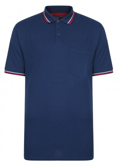 Kam Jeans Polo with Pocket Insignia Blue - Polokošile - Polokošile 2XL-8XL - Trička s límečkem 2XL-8XL