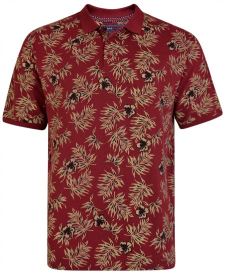 Kam Jeans 5406 Polo Burgundy - Polokošile - Polokošile 2XL-8XL - Trička s límečkem 2XL-8XL