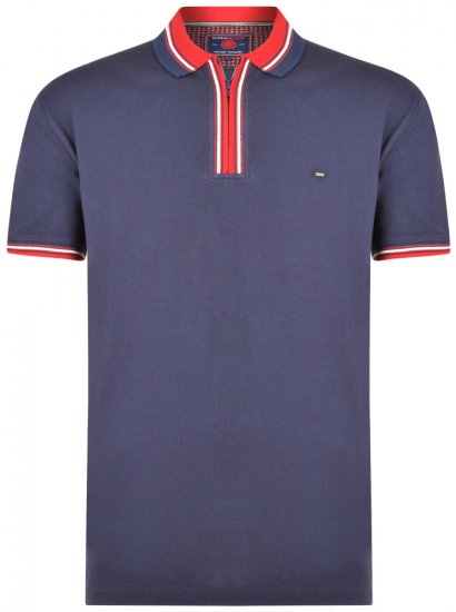 Kam Jeans 5409 Polo Navy - Polokošile - Polokošile 2XL-8XL - Trička s límečkem 2XL-8XL