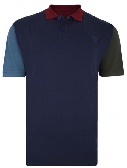 Kam Jeans 5437 Block Panel Pique Polo - Polokošile - Polokošile 2XL-8XL - Trička s límečkem 2XL-8XL