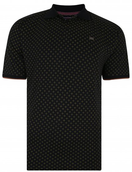 Kam Jeans 5440 Dobby Print Polo - Polokošile - Polokošile 2XL-8XL - Trička s límečkem 2XL-8XL