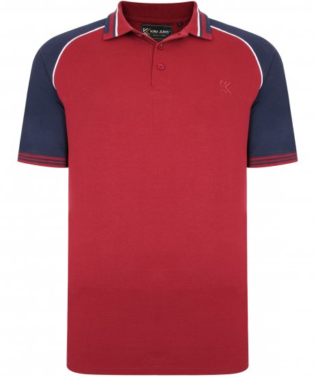 Kam Jeans 5445 Pique Polo Burgundy - Polokošile - Polokošile 2XL-8XL - Trička s límečkem 2XL-8XL