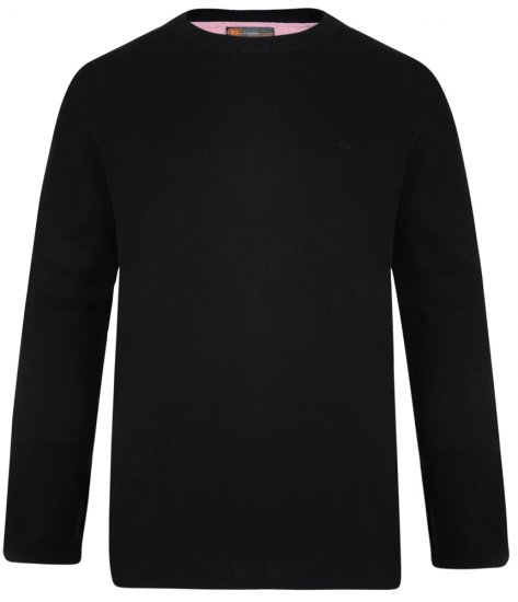 Kam Jeans Knitted Sweater Black - Mikiny & mikiny s kapucí - Mikiny & Mikiny s kapucí 2XL-12XL