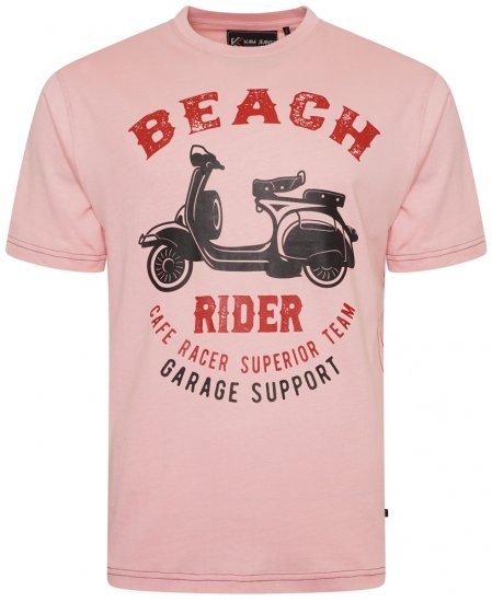 Kam Jeans 5701 Beach Rider Tee Pink - Trička - Trička nadměrné velikosti - 2XL-14XL